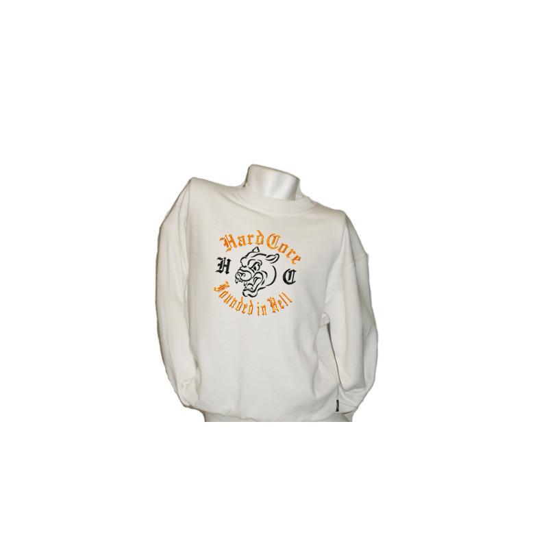 Sweater Hardcore Founded in Hell(wit)