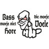 Sweater Bass moet je niet horen die moet je voelen(wit)