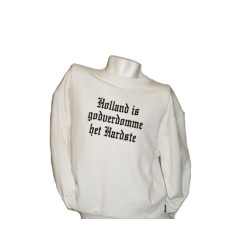 Sweater Holland is godverdomme het hardste (wit)