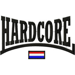 Sweater wit Hardcore logo NL vlag(wit)