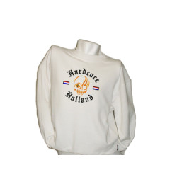 Sweater Hardcore Holland Skull(wit)