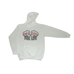 Hooded Hardcore 4 life (wit)