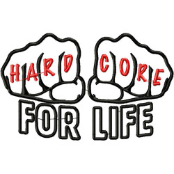 Hooded Hardcore 4 life (wit)