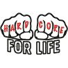 Hooded Hardcore 4 life (wit)
