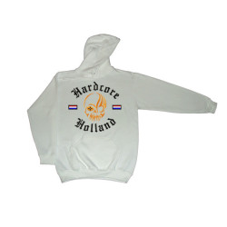 Hooded Hardcore Holland Skull(Wit)