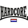 (9e)Hooded Hardcore logo nl Vlag(wit)